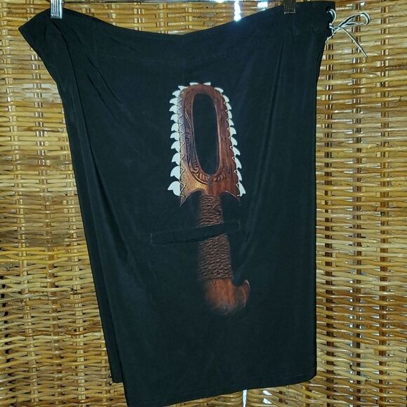Wailoa Hawaii Islands Tribal Ulua Fish and Dagger Board Shorts 40 - Picture 3 of 8